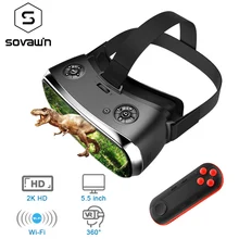 Sovawin все в одном VR Hdmi гарнитура 2K HD Wifi 3D умные очки виртуальной реальности захватывающие очки картон VR шлем 5,5 'дисплей