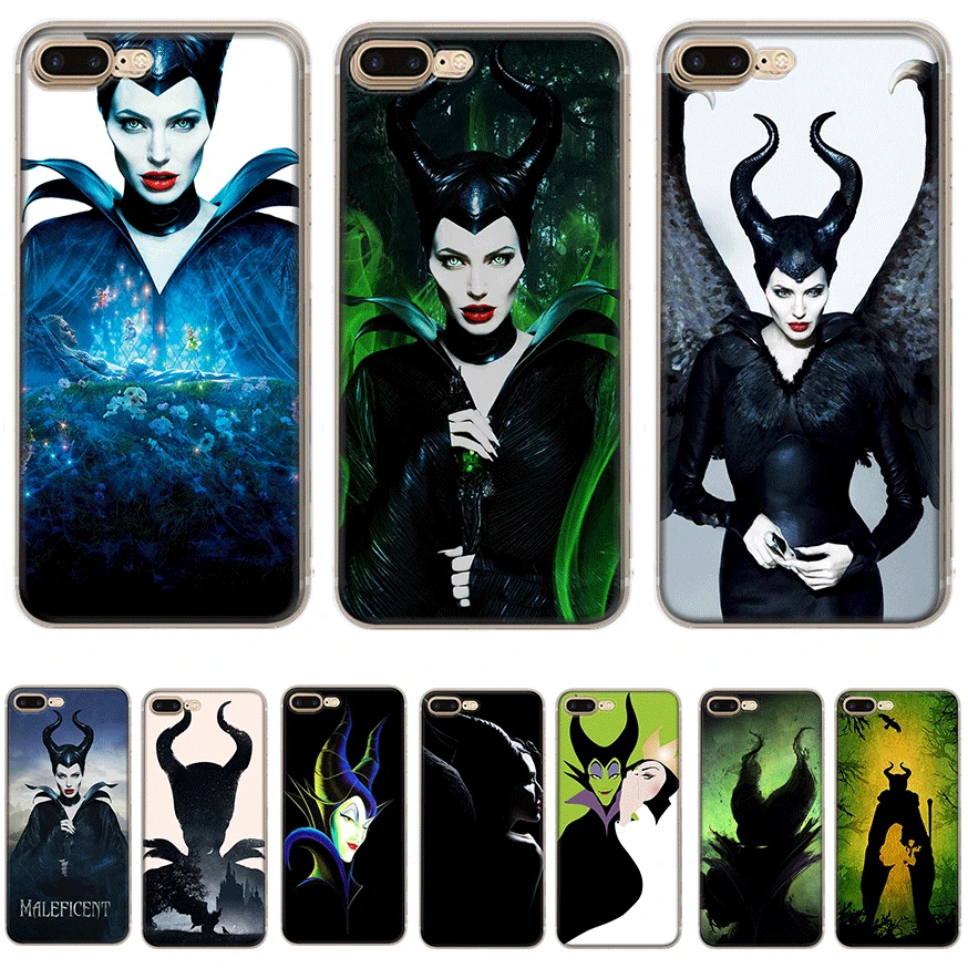 

Mobile Phone Case for iPhone 11 Pro XR X XS Max iPhone 6 6S 7 8 Plus 5 5S SE Cover The Witch Maleficent Shell Protection