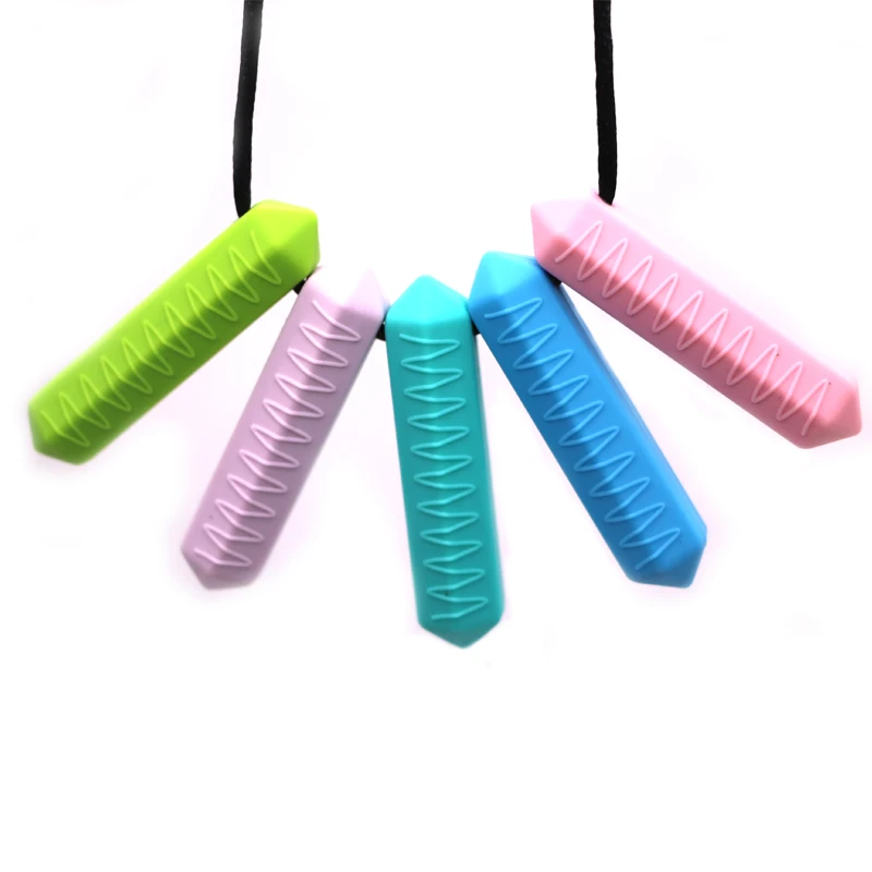 

5 PCS Crayon Cute Chewable Silicone Unicorn Baby Teether Lovely DIY Teething Necklace Accessories Food Grade Silicone Teether