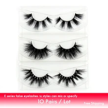 LEHUAMAO 10 пар/лот ресницы 3D норки пушистые толстые гибкие Роскошные уникальные стили макияж