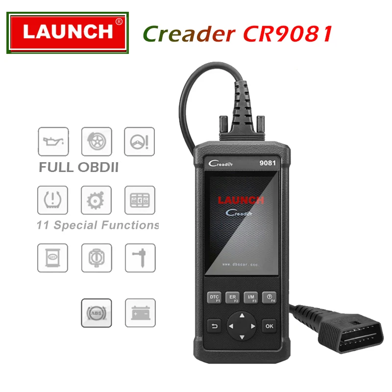 

Launch CReader 9081 CR9081 OBD2 obd Code Reader Diagnoses Reset diagnostic tool OBDII EPB SAS BMS Auto Car Diagnostics Scanner