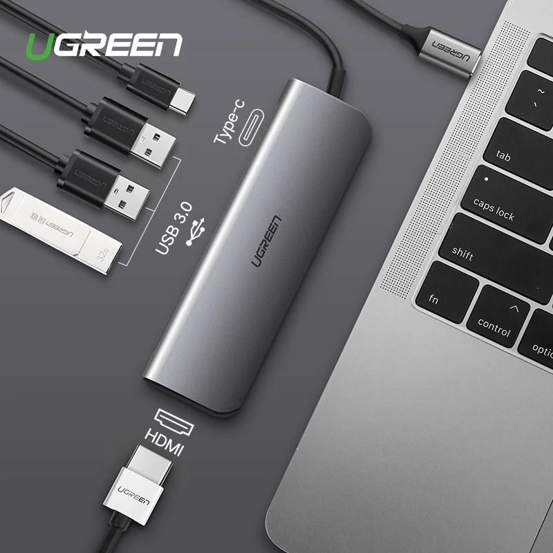 Ugreen Thunderbolt 3 Dock Adapter USB C to 3.0 HUB HDMI Converter Fr MacBook Pro