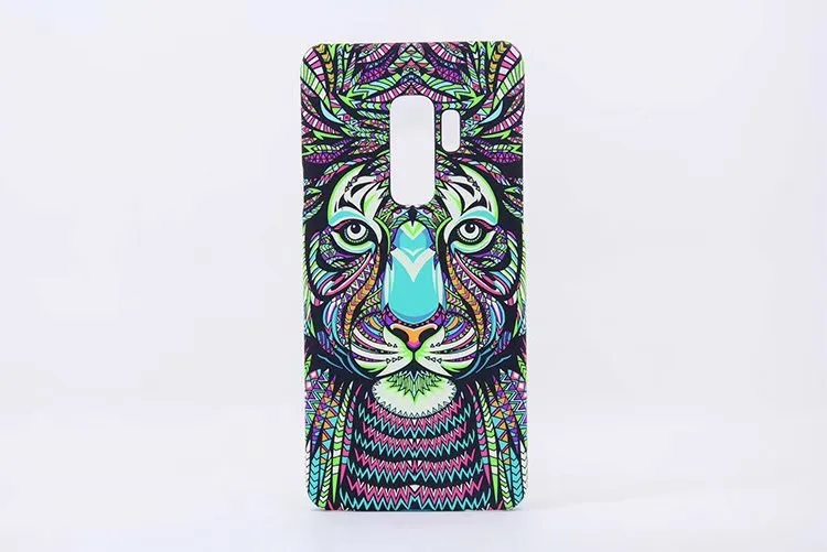 Luminous Aztec Animal Case for Samsung Galaxy S9 S8 S7 S6 Edge Cover Embossed Rabbit Wolf Elephant PC Fundas Case For Samsung S9 (4)