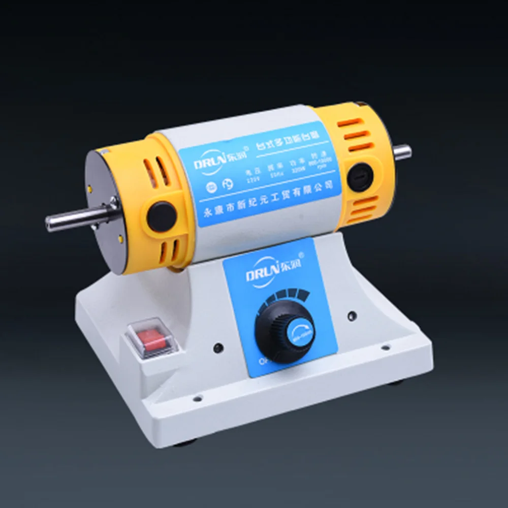 TM-2 Benchs токарный станок для шлифования, сделанный в комплекте, Настольная дрель, многофункциональная Ювелирная полировка жадеита - Цвет: Brown