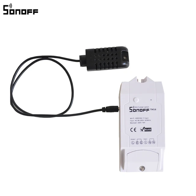 Sonoff TH16 Smart Wifi Switch Monitoring Temperature Humidity Wifi Smart Switch Home Automation Kit Works With Alexa Google Home