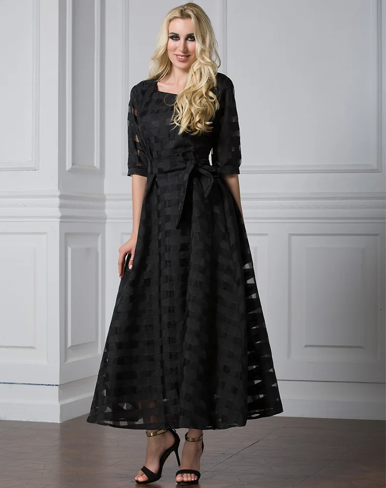 TUHAO осенние вечерние платья черного цвета, элегантное приталенное платье с высокой талией размера плюс 7XL 6XL 5XL, бальное платье, винтажные женские платья CM179