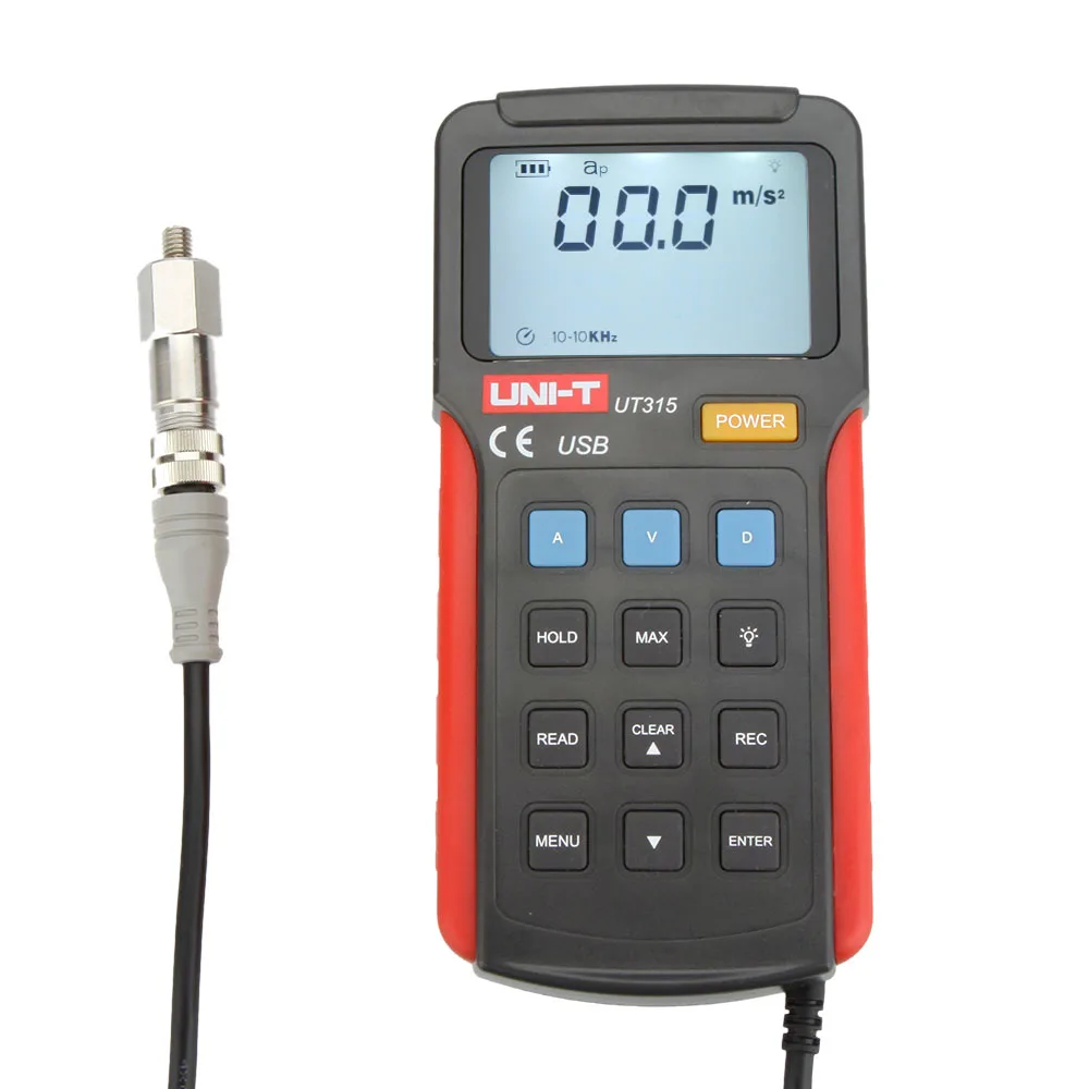 

UNI-T UT315 Digital Vibration Testers Vibrograph Vibrometer w/Acceleration Velocity Displacement Test & USB Interface