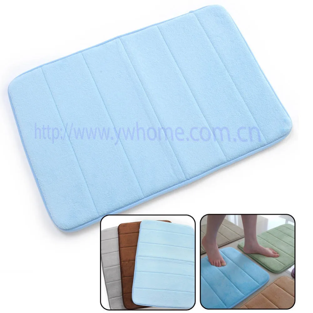 New Memory Foam Bath Shower Mat Water absorbing Non slip Rug Bathroom