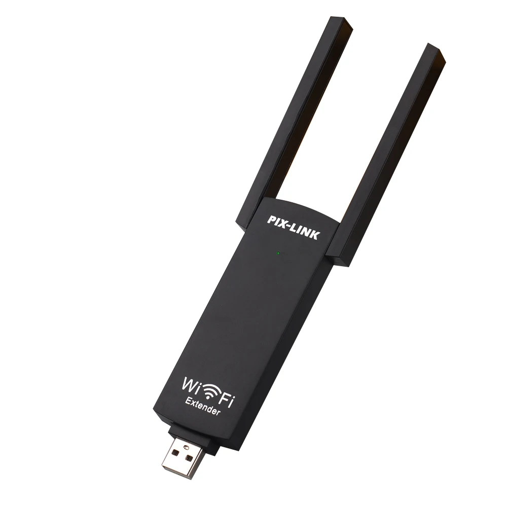 PIX-LINK USB беспроводной Wifi ретранслятор расширитель диапазона двойная антенна 300 Мбит/с 802.11b/g/n беспроводной Wi-Fi усилитель сигнала