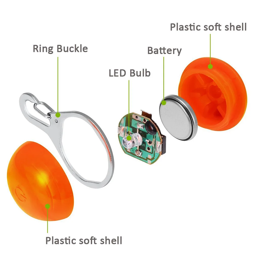 Ошейник для собак светящийся кулон Ночная безопасность уличный светодиодный фонарик ошейник для собаки кошка поводок ожерелье светящаяся идентификация света кулон