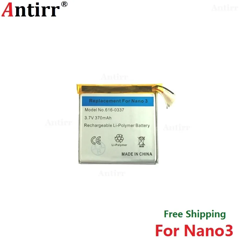 Antirr оригинальная новая запасная часть Батарея для ipod Nano3 3g 3rd поколения MP3 литий-полимерный аккумулятор Перезаряжаемые Nano 3 616-0337 батареи