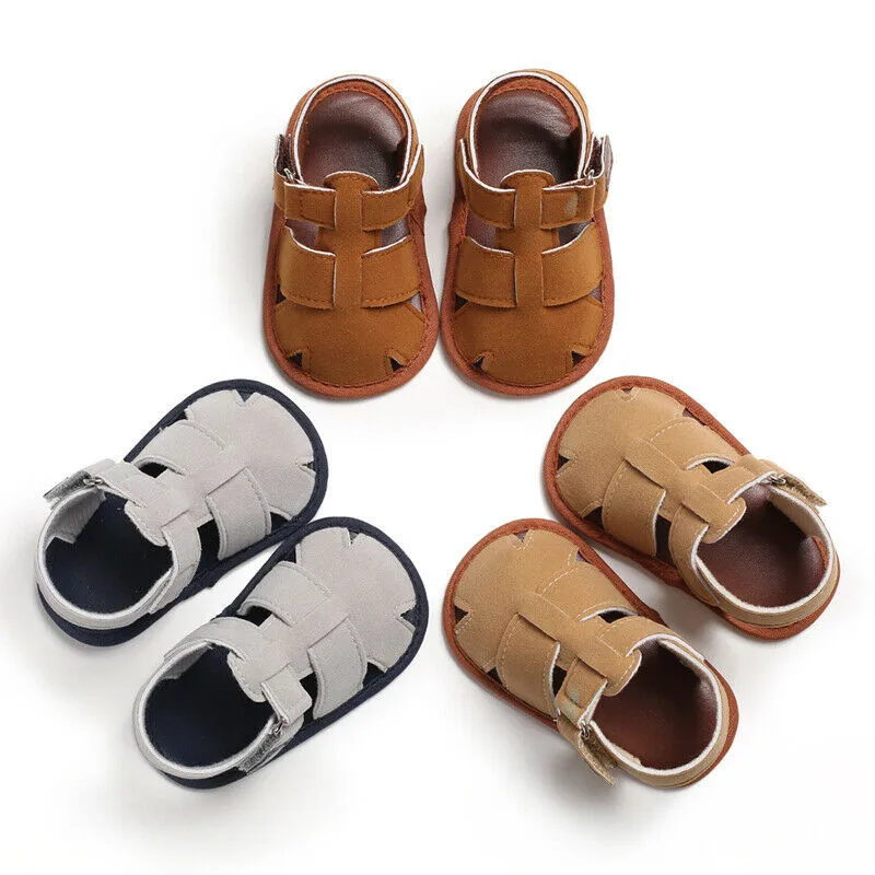 Baby Newborn Soft Crib Sole Leather Shoes Girl Boy Kid Toddler Prewalker Sandals