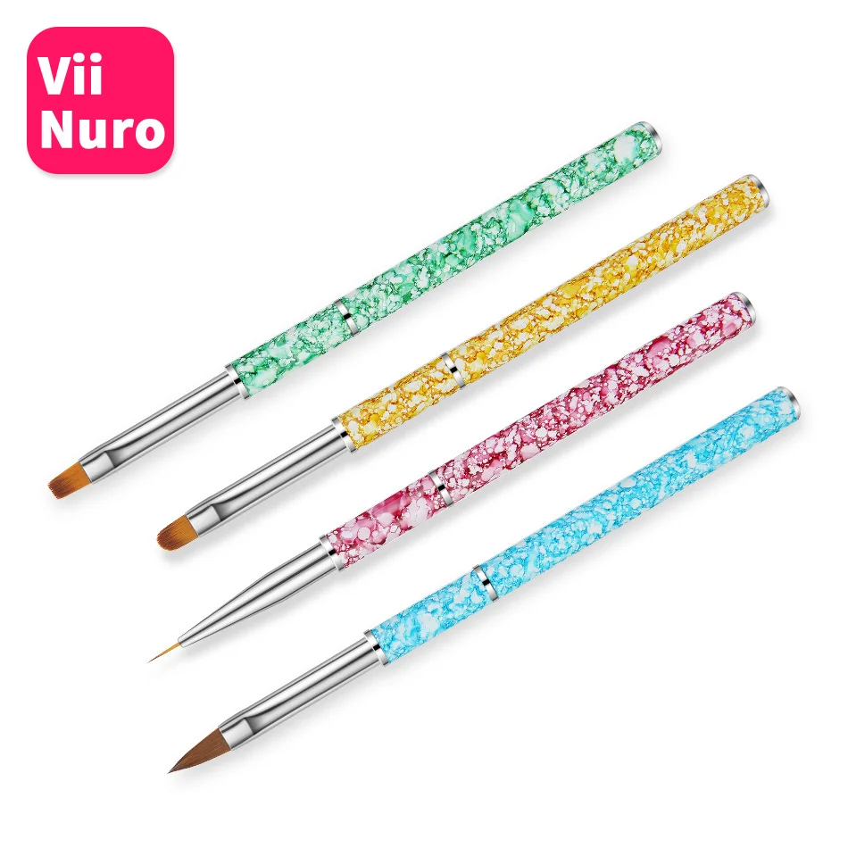 

ViiNuro 1Pc Colourful Gel Nail Brush For Manicure Nail Brush For Gel Varnish For Gradient Poly Gel Brush For Drawing On Nails
