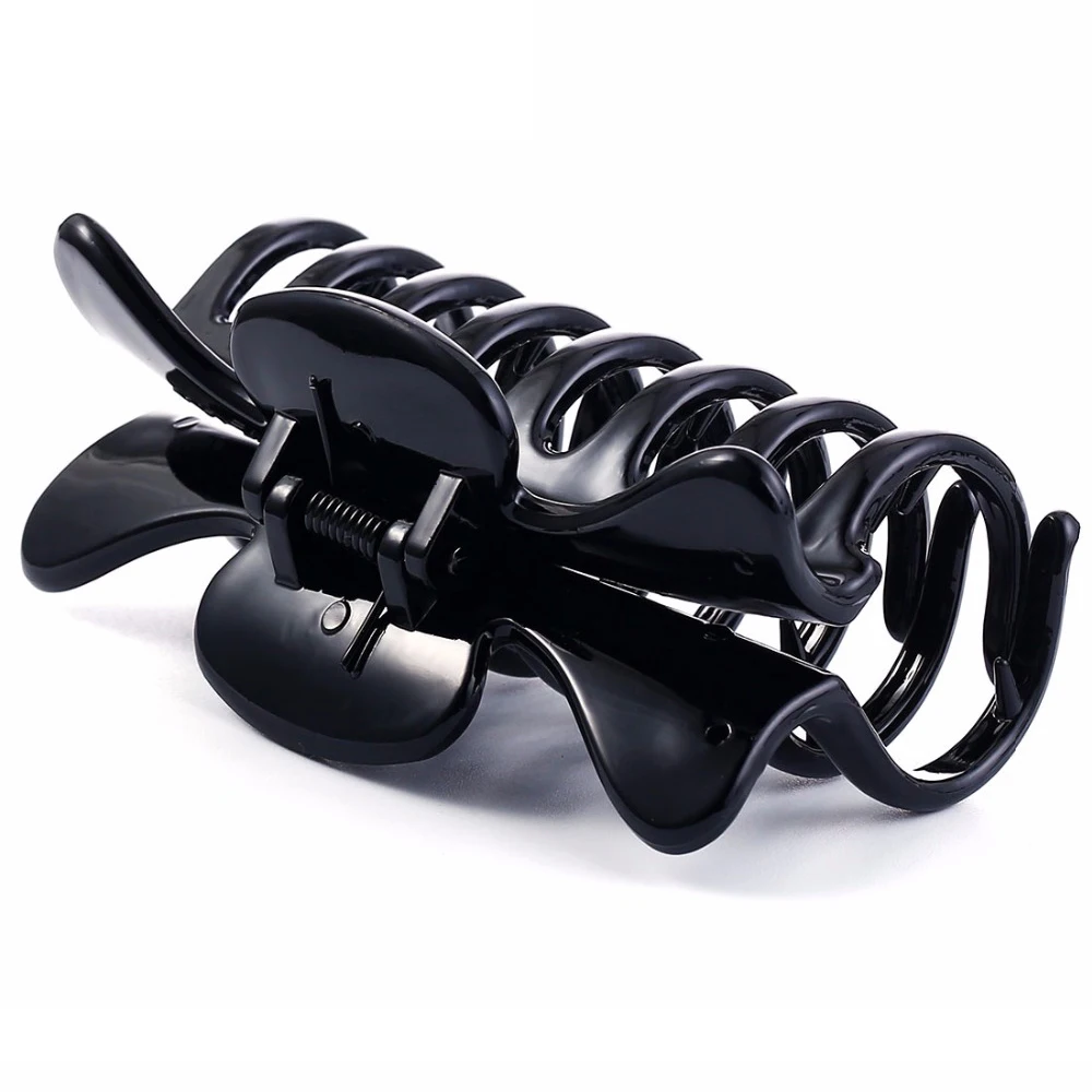 

Large Hair Claws Simple Strong Crab Hair Clips Clamp Black Butterfly Hairpin Decoration Holder Hair Accessory for Women FZ13