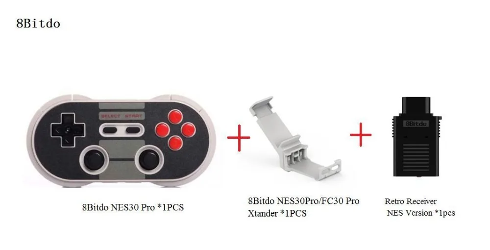 

8BitDo N30 Pro Wireless Bluetooth Gamepad Xtander Retro Receiver NES Version Support Switch Android Window Mac OS Steam