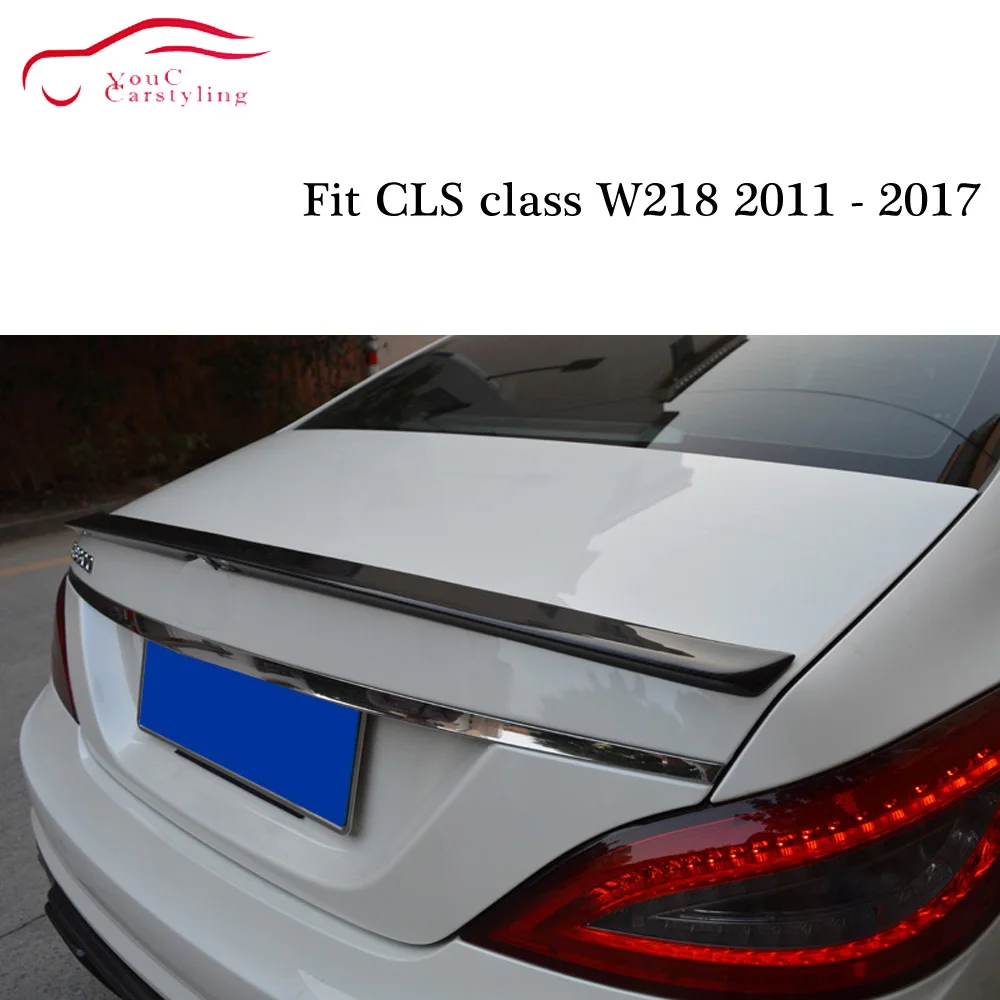 W218 AMG Стиль углеродного волокна задний спойлер крыло багажника загрузки губ для Mercedes класс CLS C218 4-дверный седан 2011- CLS350 CLS400