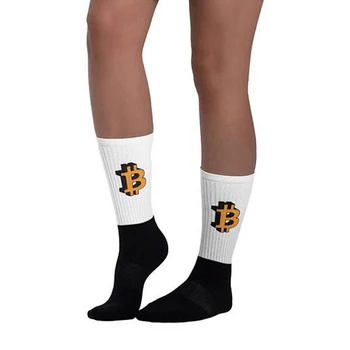 

2019 New Unisex Compression Combed Cotton Dress Socks Fashion Unisex Casual Bitcoin Women Breathable Socks Dropship skarpetki