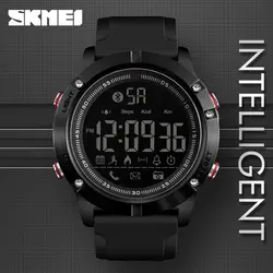 SKMEI спортивные Bluetooth Цифровые наручные часы модные часы Smart Watch Для мужчин шагомер калории дистанционного Камера светодиодный часы