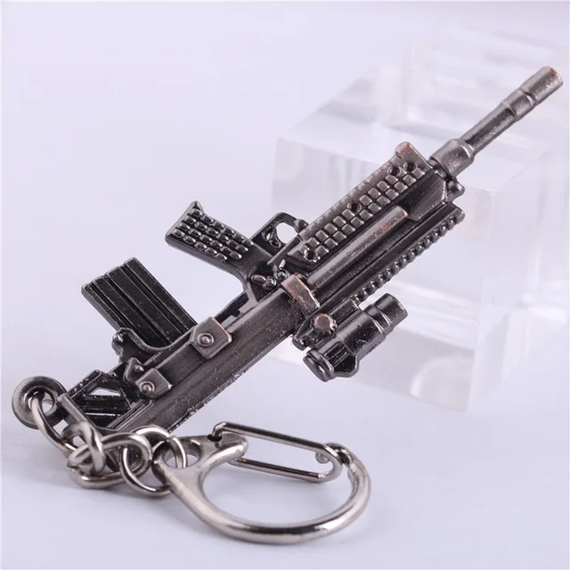 EUPNHY 20 Style Guns Weapon Keychain Vintage Retro Mini AUG AK47 Rifle