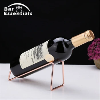 

Wine Rack Decoration Bottles European Style Stainless Steel Simple Red Wine Rack Ornaments Creative Display Bottle Rack