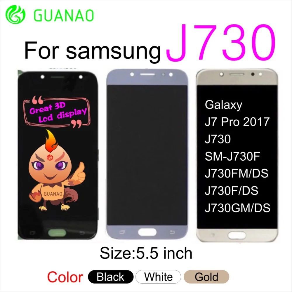 

J730 LCD For Samsung Galaxy J7 Pro 2017 J730 SM-J730F J730FM/DS J730F/DS J730GM/DS LCD Display+Touch Screen Digitizer Assembly