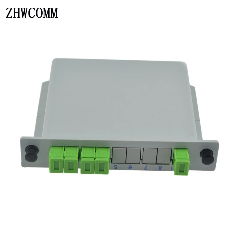 ZHWCOMM шт. 10 шт. SC APC PLC 1X4 волокно оптический разветвитель FTTH разделитель PLC коробка плоский волновод Тип оптический сплиттер