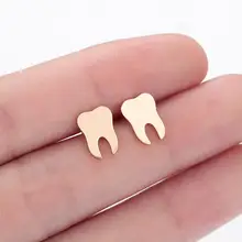 Маленькие серьги Чандлер из нержавеющей стали без никеля для женщин, зубные шпильки, лучший подарок для врача для женщин, девушек, бижутерия