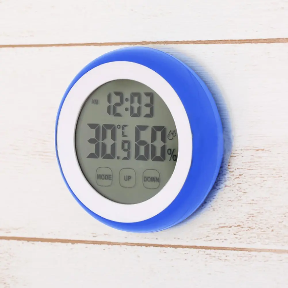 Многофункциональный цифровой термометр-гигрометр практические Температура indoor Подсветка Сенсорный экран время часы ночник