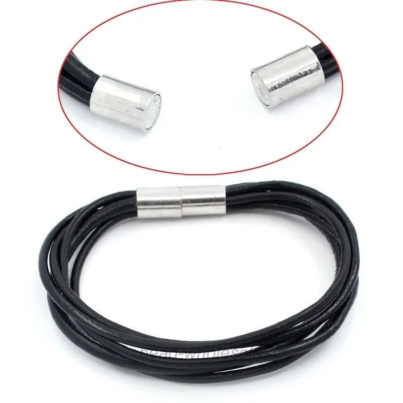 

5/6/7mm 10sets/lot Column Magnet Clasps Connectors Silver DIY Bracelet Accessories For Jewelry Necklace Making