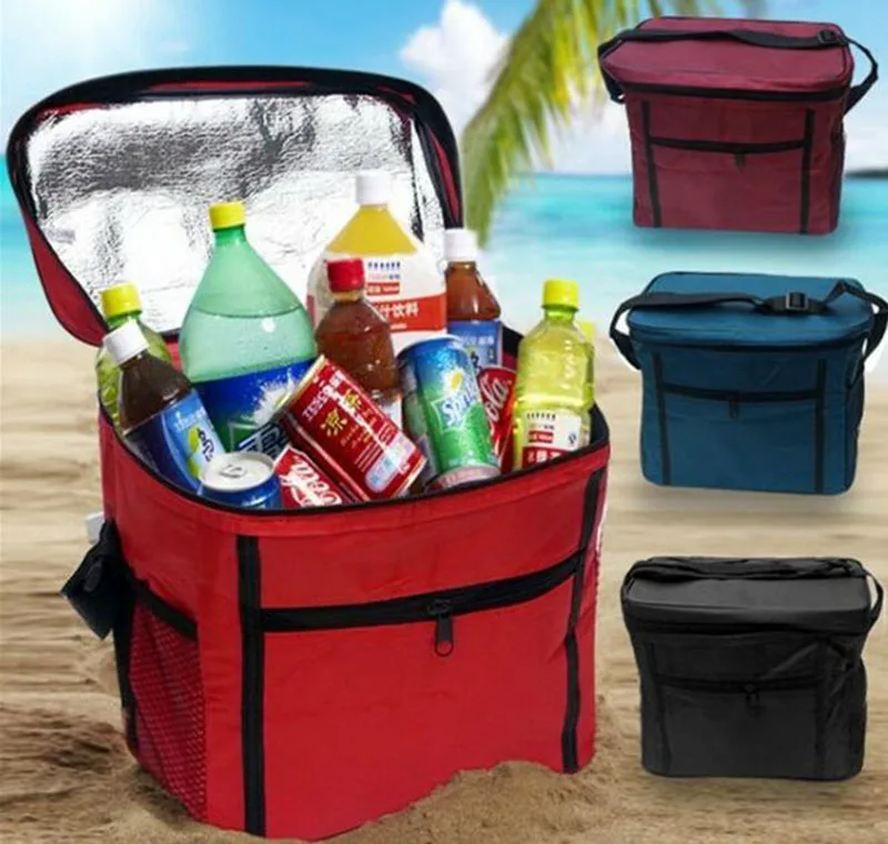 Wholesale 100pcs/lot 27x17x24cm cooler bag outdoor camping launch bag