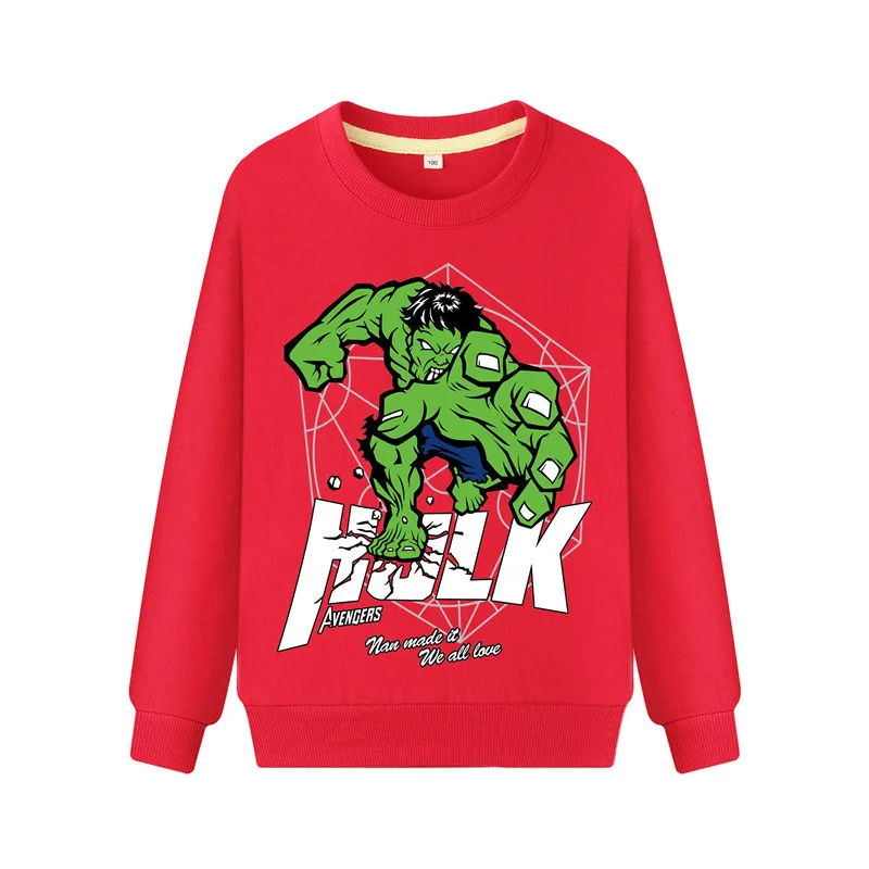 Boys Hulk Print Sweatshirt Hoodies Girls Cut Pink Cotton Hoodie Clothes Children Spring Full Sleeve Pullover Costume Baby DZ087 (2)
