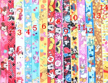 

Free Shipping Lot 500Pcs New mix cartoon mickey princess Neck Straps Lanyards Mobile Phone,ID Card QW-405