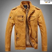 Klassischen Stil Motorrad Lederjacke Männer Dicker winter Schlanke Männliche Lederjacke männer Kleidung