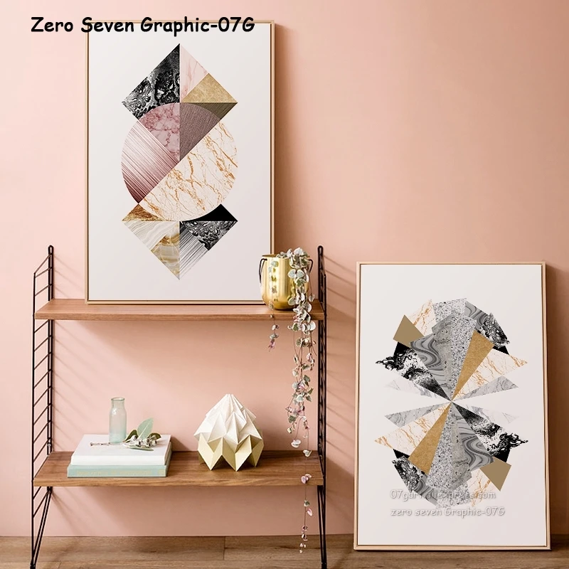 

Abstract Geometric Patterns Marble Canvas Painting Poster And Print Living Room Bedroom Wall Art Picture Home Decoration