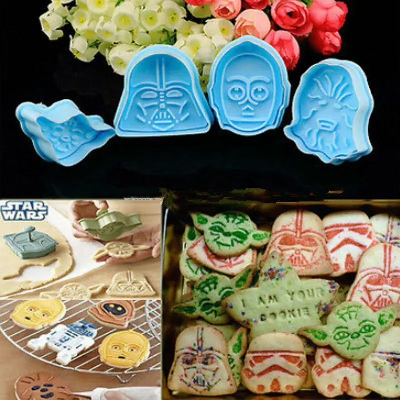 4pcs Set Star Wars Space Ship Kitchen Cookie Cutter Plastic Mould Cake Decorating Sugarcraft Fondant Biscuit Mold Jj506 Biscuit Mold Cake Decoratingsugarcraft Fondant Aliexpress