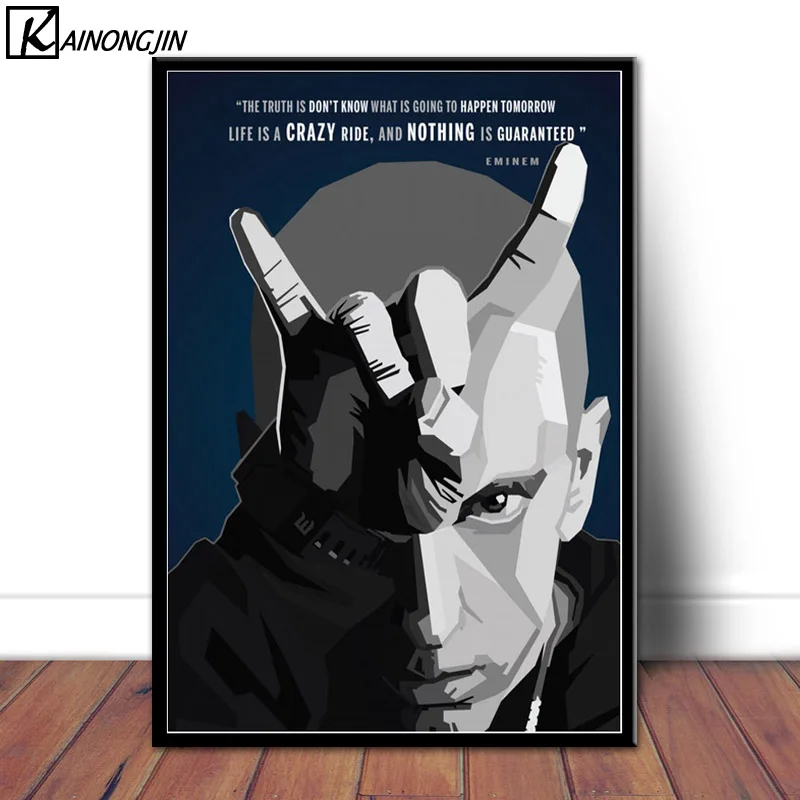 Художественный плакат как можно скорее Rocky G Eazy пресловутый B.I.G. Eminem плакаты и печать, Картина Настенная холст живопись комнаты украшение дома - Цвет: 004