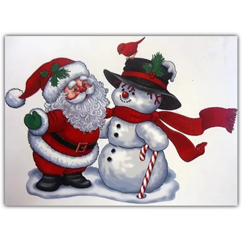 

Diamond painting DIY cartoon Christmas snowman card figure 5D jewelry embroidery cross stitch gift mosaic decoration your home