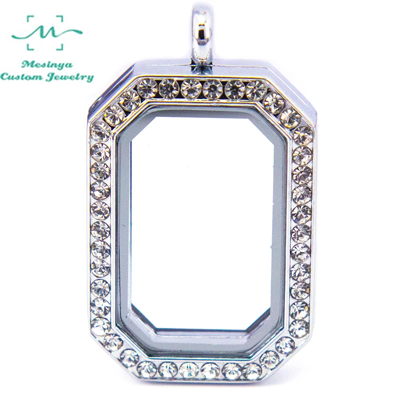 

10PCS SILVER HERITAGE LIVING LOCKET Octagon lockets for floating charms