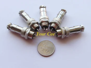 

5 pairs GX12-3 GX12 3 Pin Diameter 12mm Male & Female Wire Panel Connector Circular Screw Type Electrical Connector Socket Plug