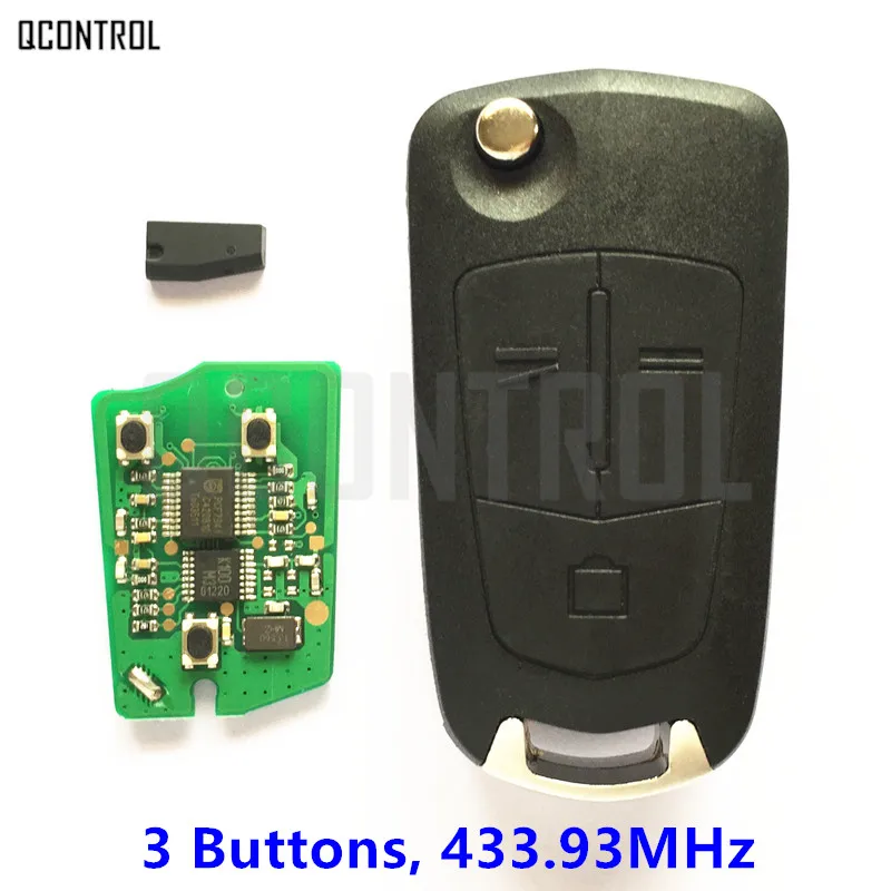 

QCONTROL 3 Buttons Car Remote Key for Opel for Vauxhall Antara 433.92MHz Vehicle Keyless Entry 2011 2012 2013 2014