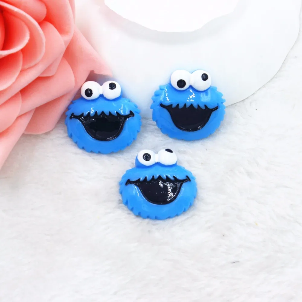 

Kawaii fairy Home decoration 3D flat back planar resin craft cartoon Sesame Street Figurine DIY hair Bow jewelry accessories