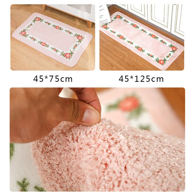 Бесплатная доставка цветок Tapis салон абсорбент розовый коврик для ванной нескользящие коврик для Гостиная Спальня ковровое покрытие Tapete