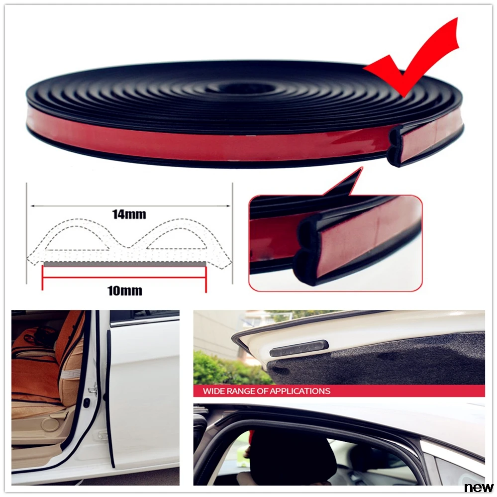 

CAR Door Seal Strip B Type Rubber Sound Noise sealing for Ford C-MAX Flex B-MAX Atlas Five FG F-350 F-250 E-Series
