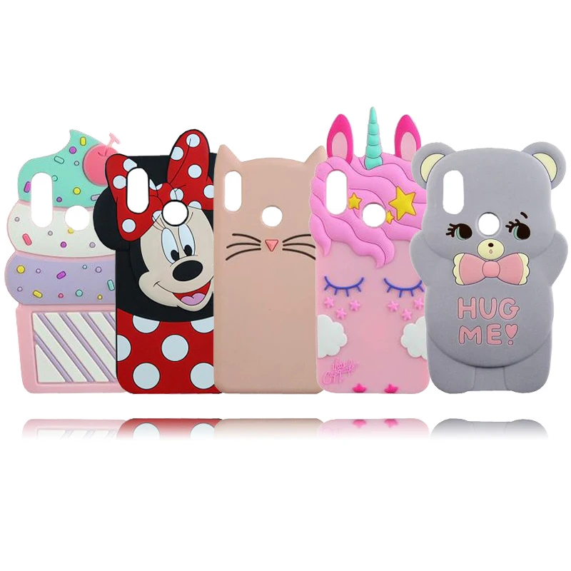 

For Xiaomi Redmi Note 6 Case Cartoon Silicone Soft Cover Case For Xiaomi Redmi Note 6 Pro Note6 3D Cell Phone Unicorn Bear Coque