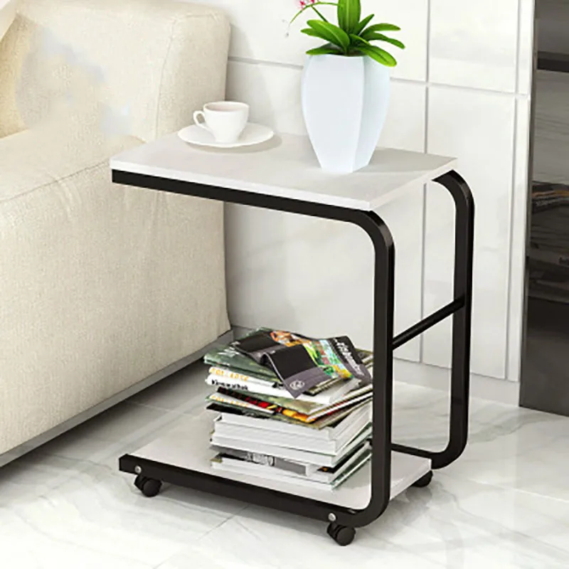 tea table side end table for office coffee table magazine shelf small table movable living room bedroom furniture