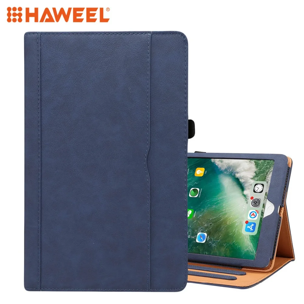 

Haweel Tablet Case For iPad 9.7 (2018) (2017) / Air 2 / Air Cowhide Pattern PC Hard Protective Case
