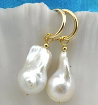 

hot sell new - shitou 00560 baroque white reborn keshi pearl dangle earring