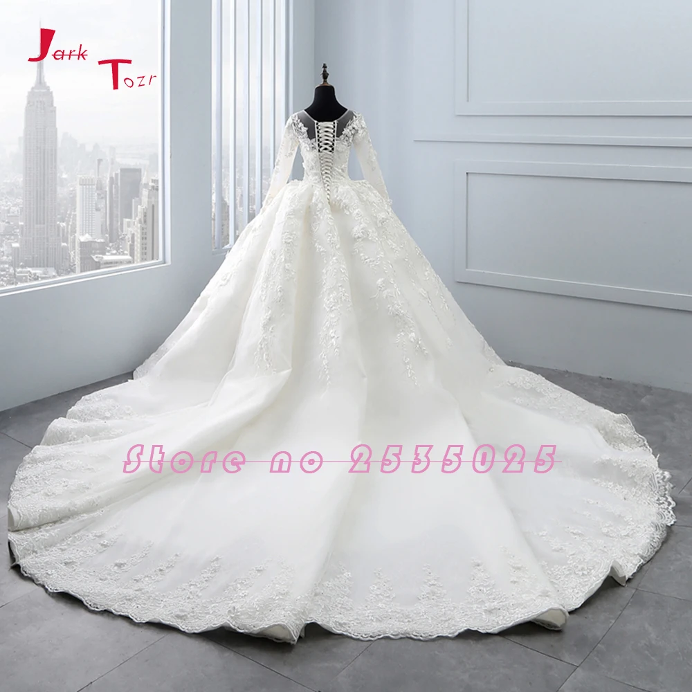 New Arrival Bruidsjurken Long Sleeve Ball Gown Wedding Dresses Robe de Mariee Princesse de Luxe 3D Flowers Hochzeit wedding dresses