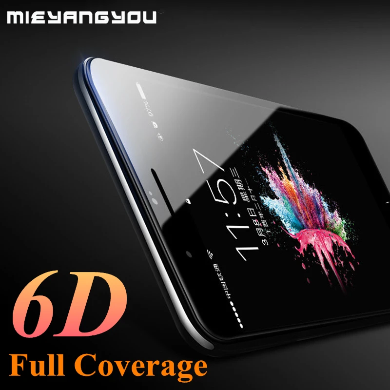 6D Curved Full Cover Tempered Glass For iPhone X XR XS Max 7 8 6 6S Plus Screen Protector glass on Protective Film | Мобильные