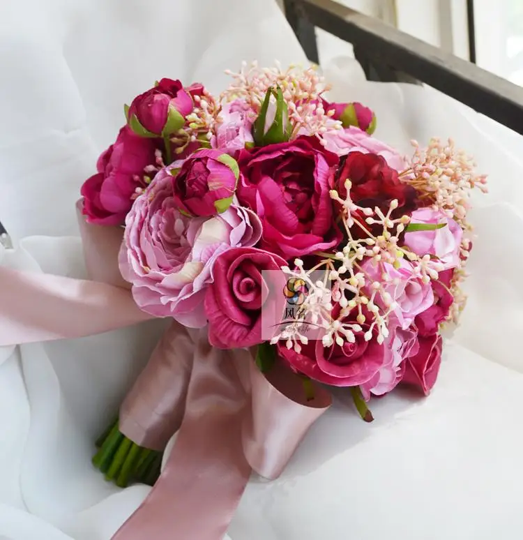 

Wedding Holding Flower Bridal Bridesmaid Bouquet Handmade Simulation Flower Artificial Flowers Wedding Supplies Home Decoration